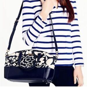 Kate‎ Spade Charlotte Street Fabric Sloan Floral French Navy Shoulder Bag